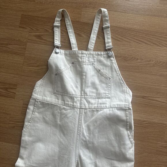 Mango MNG Denim Overall Small 100% Cotton 27” Inseam - Picture 2 of 5